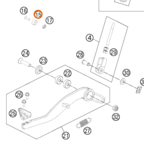 EXENTRICA PALANCA DE FRENO