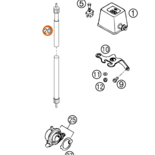 CABLE DE VELOCIMETRO EXC 00-01