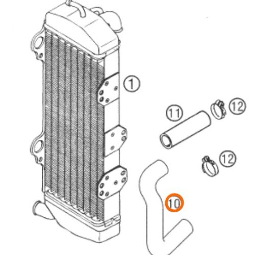 MANGUERA DE RADIADOR 640 ADV 05-07