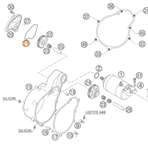O RING DE TAPA DE ARANQUE 58440011050