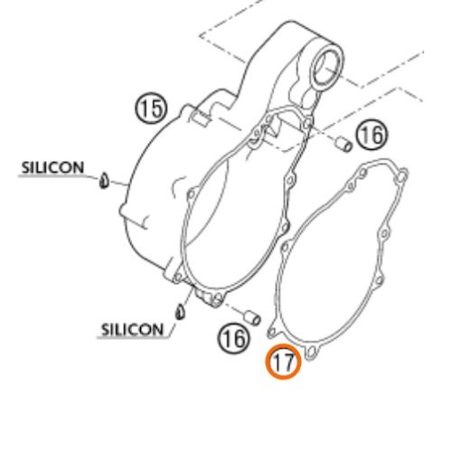 EMPAQUE DE TAPA DE ENCENDIDO 640 LC4 01-07