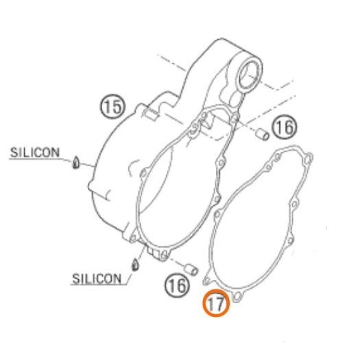 EMPAQUE DE TAPA DE ENCENDIDO 640 LC4 01-07