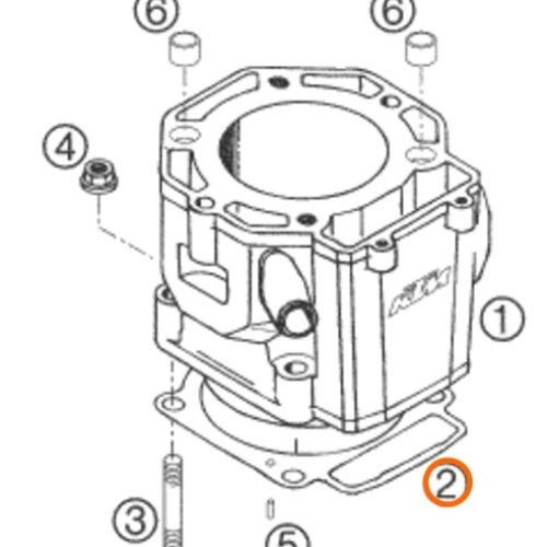 EMPAQUE DE BASE DE CILINDRO 4T 640 LC4 01-07
