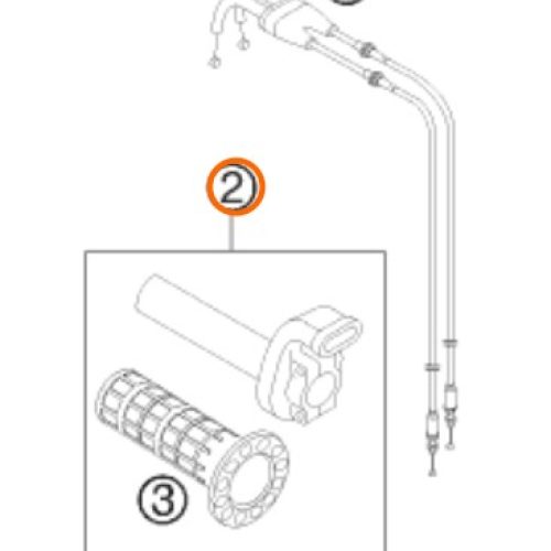 MANUBRIO DE ACELERADOR 640/950/990 01-12