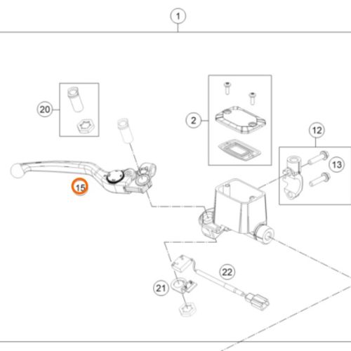 MANIGUETA DE FRENO 1050 ADV 15-17
