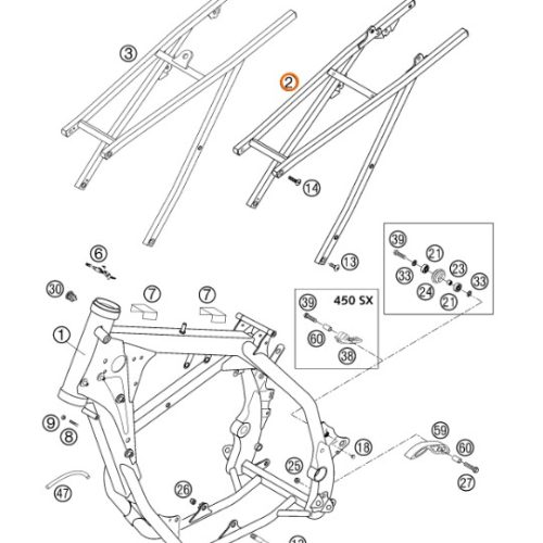 SUB FRAME 2T/4T SX/EXC 00-03