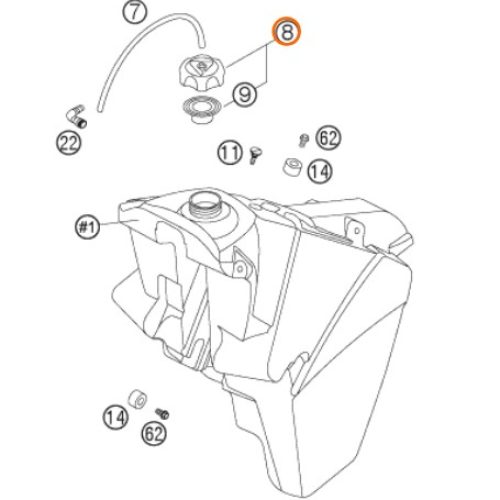 TAPA DE GASOLINA SX/EXC 00-07