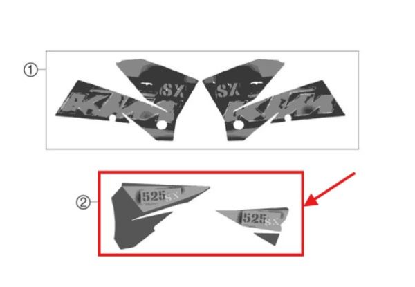 ADHESIVO DE CAJA DE AIRE 525 SX 2006
