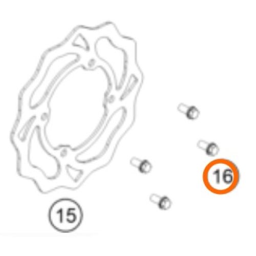 PERNO M6X13 DE DISCO DE FRENO