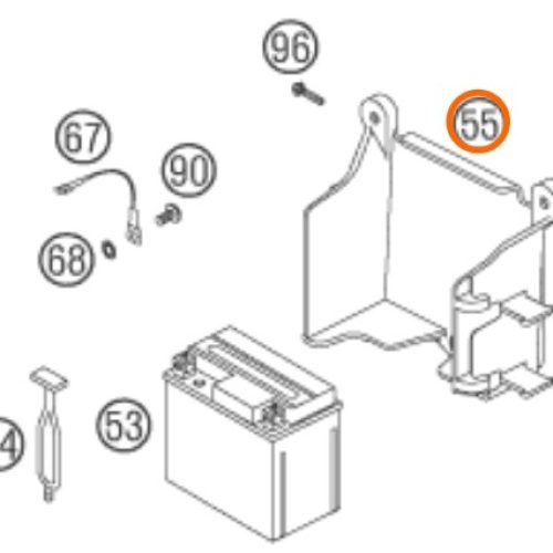 SOPORTE DE BATERIA EXC 05-07