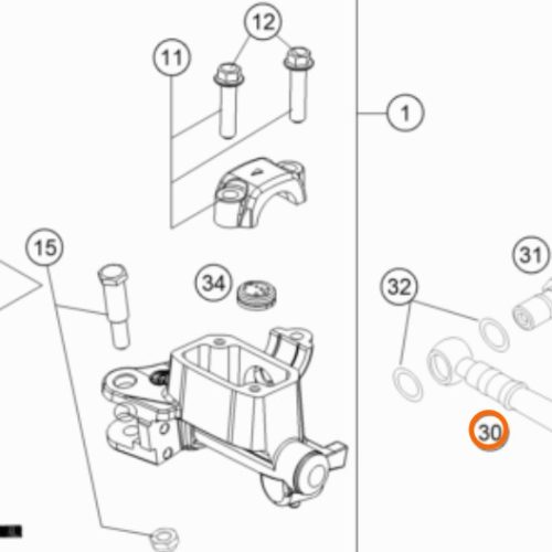 CAÑERIA DE FRENO DELANTERO EXC 01-16