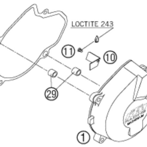 EMPAQUE DE TAPA DE ENCENDIDO 4T SX/EXC 02-07