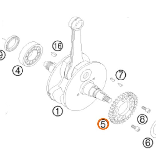PIÑON DE EJE DE BALANZA 32T