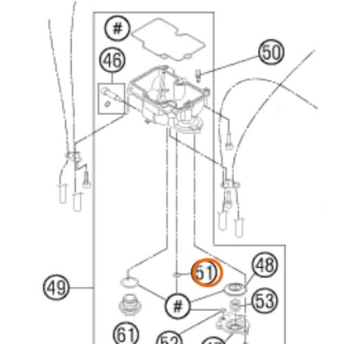 O RING DE CARBURADOR 4T 59031058100