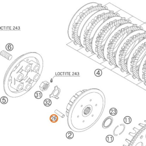 GUIA DE DISCO DE EMBRAGUE 4T