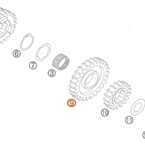 PIÑON DE 6TA 400/520 SX