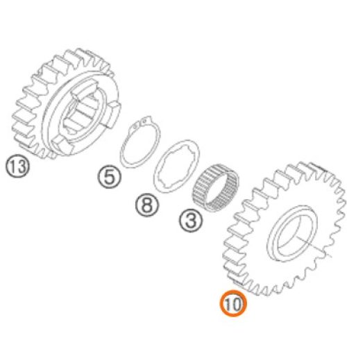 PIÑON DE 3RA 28T 450/525 02-07