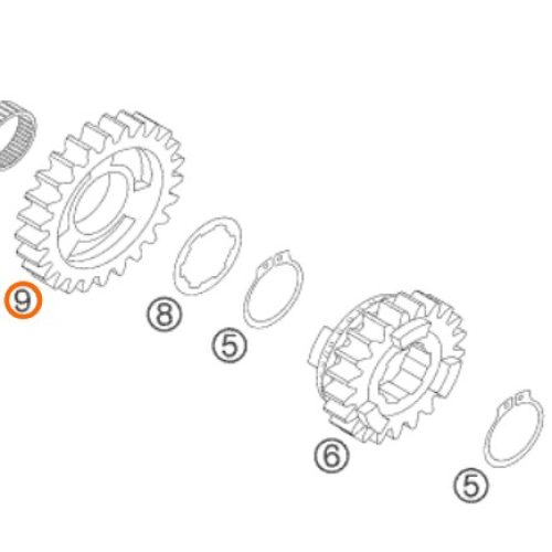PIÑON DE 4TA 450/525 SX 03-06