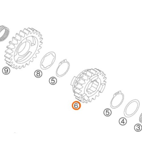 PIÑON DE 6TA 18T