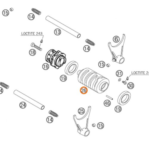 SELECTOR DE CAMBIOS 450 SXS 6TA 2006