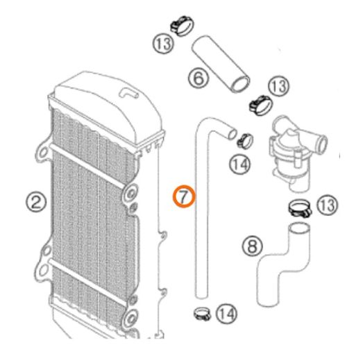 MANGUERA DE RADIADOR 4T