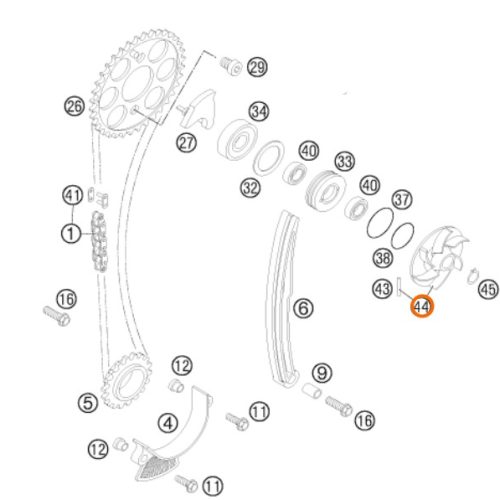 PROPELA DE BOMBA DE AGUA 4T SX/EXC 01-07