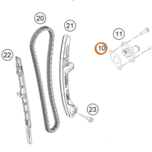 EMPAQUE DE TENSOR DE CADENILLA SX/EXC 02-06