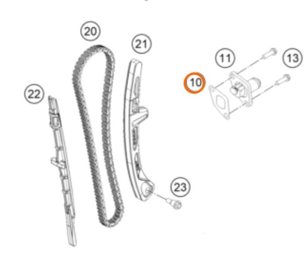 EMPAQUE DE TENSOR DE CADENILLA SX/EXC 02-06