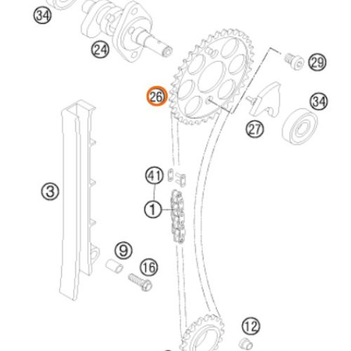 PIÑON DE DISTRIBUCION SUPERIOR 4T