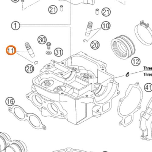 GUIA DE VALVULA DE ESCAPE SX/EXC