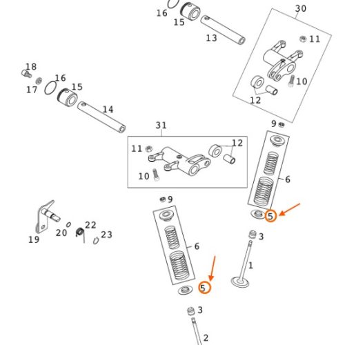 ARANDELA DE RETEN DE VALVULA