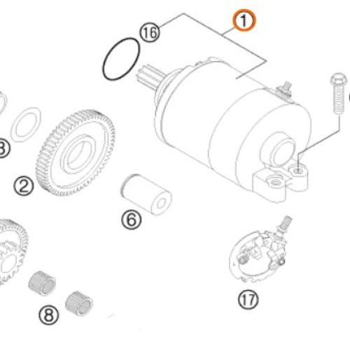 MOTOR DE ARRANQUE 4T EXC 02-07 525 ATV