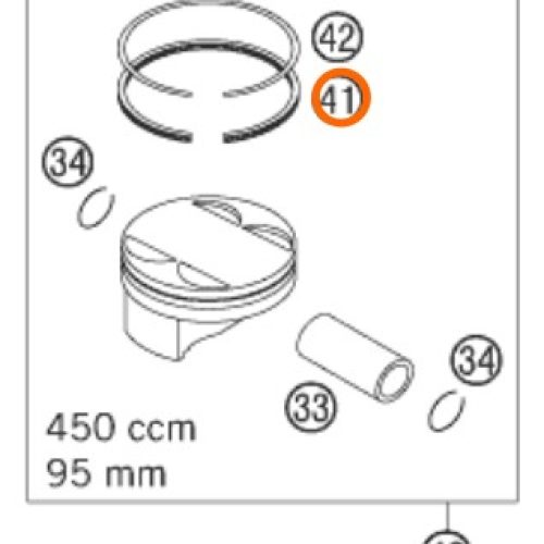 RIN DE ACEITE 450/525 SX 03-07