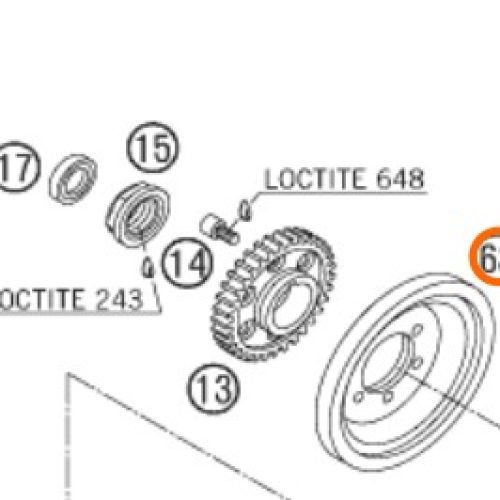 FLY WHEEL 450-525 SX