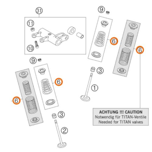 KIT DE RESORTE DE VALVULAS 450 SX 2005