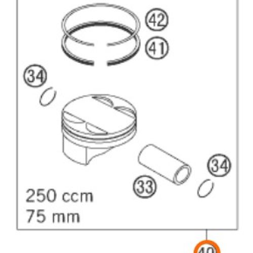 KIT DE PISTON 4T 250 EXC-F 01-06