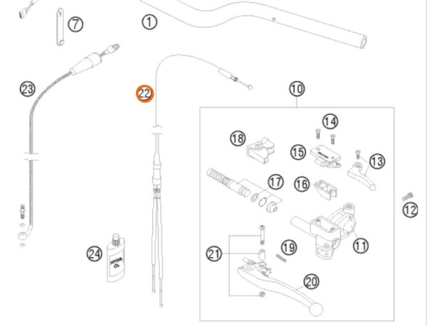 CABLE DE ESTRANGULADOR 950