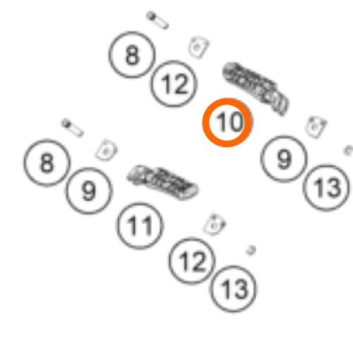 ESTRIBO POSTERIOR DER 950-1290 ADV/DUKE 04-20