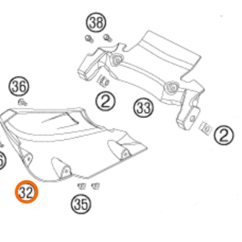 PROTECTOR DE CARTER DER PLASTICO 990/ 950 ADV