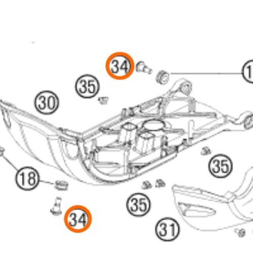 PERNO M8X29 DE CARENADO 950/990 CON BUJE