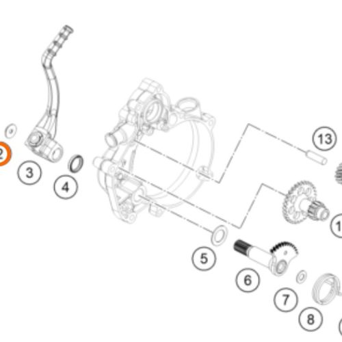 ARANDELA DE PATA DE ARRANQUE 50 SX 09-16