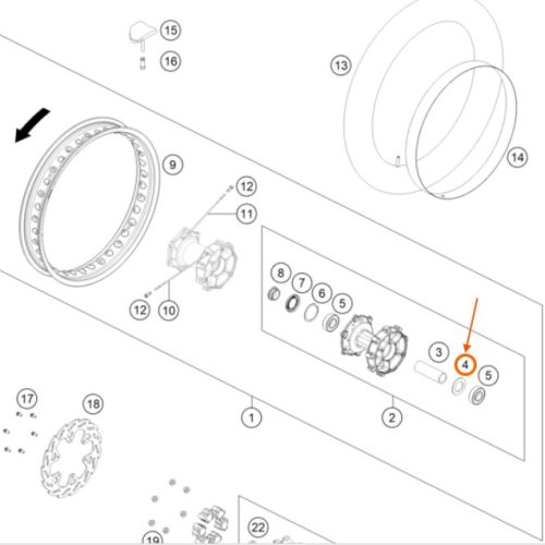 ARANDELA DE EJE POSTERIOR 690-1290