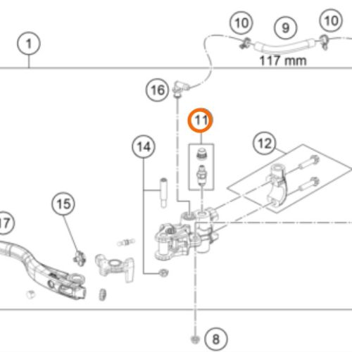 PERNO DE PURGA DE MORDAZA DE  FRENO DELANTERO