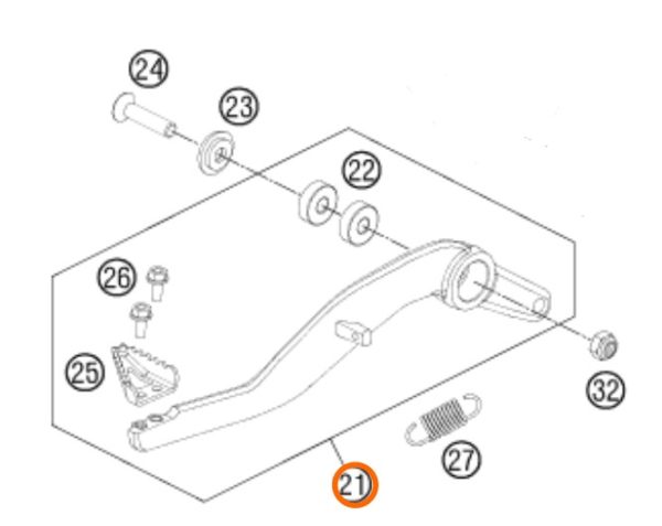 PATA DE FRENO 990/950 ADV 05-12