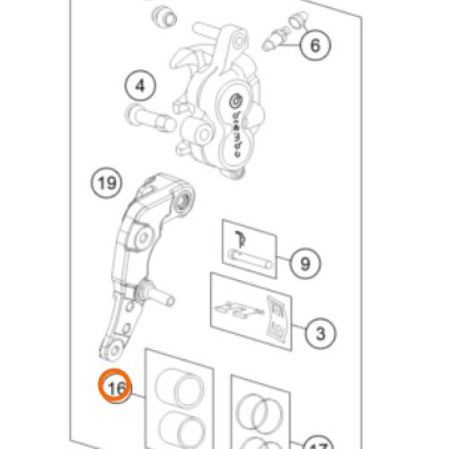 PISTON DE MORDAZA DE FRENO DELANTERO  ADV 03-12