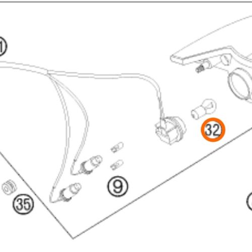 FOCO DE STOP 990/950 ROJO 10-12