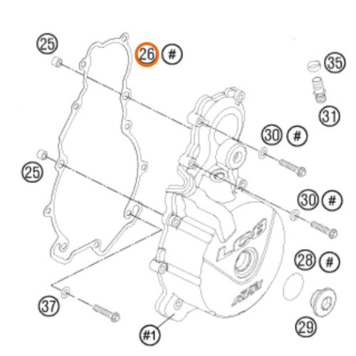 EMPAQUE DE TAPA DE ENCENDIDO 950/990