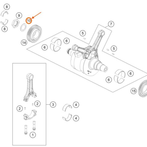 ARANDELA DE PUNTA DE CIGUEÑAL 950/990