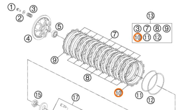 DISCO DE EMBRAGUE 950/990 2.8 MM 03-12