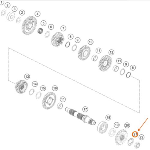 ARANDELA DE SEGURIDAD EJE MOTRIZ LC8